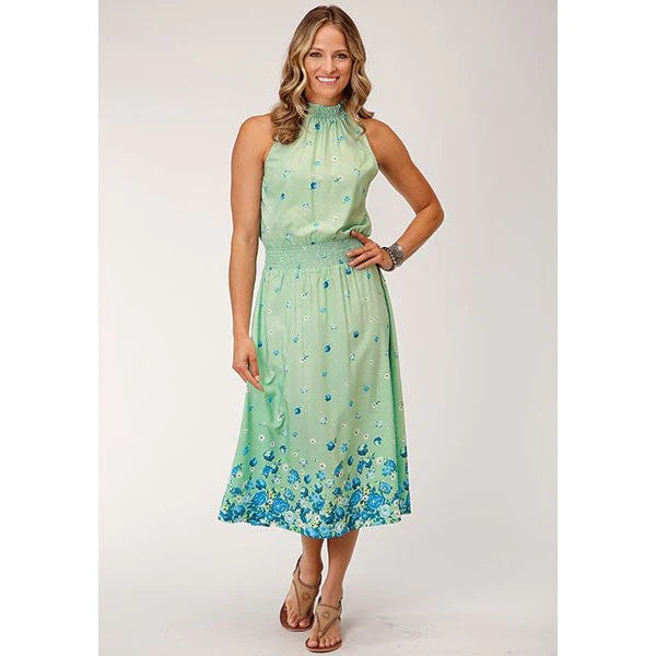 ROPER WMNS STUDIO WEST COLLECTION SLEEVELESS DRESS GREEN