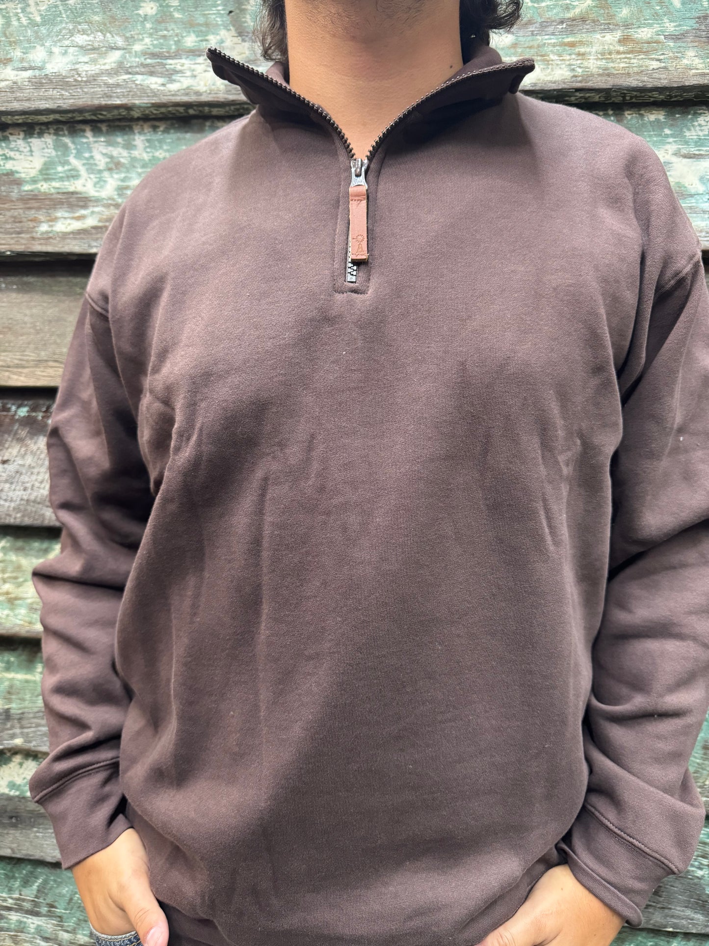 PILBARA MENS CLASSIC ZIPPER FLEECE PULLOVER