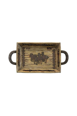 Pure Western Horseshoe Handle Tray