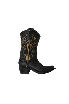 Pure Western Boot Black Flower Magnet