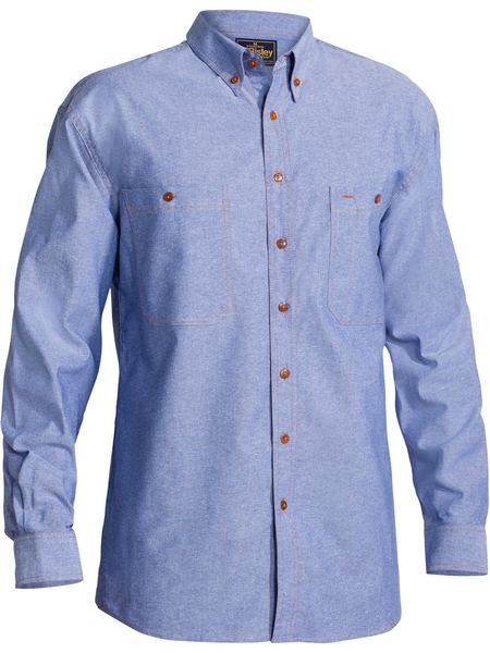 Bisley Mens L/S Chambray Shirt