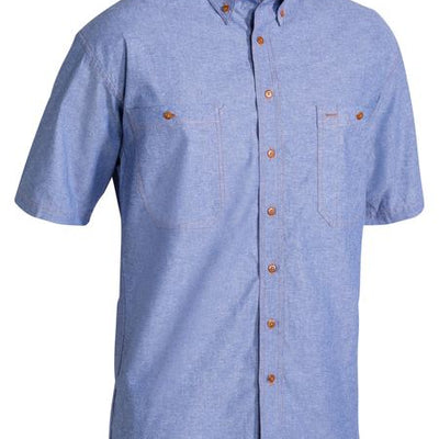 Bisley Mens S/S Chambray Shirt