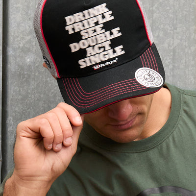 Bullzye Mens Act Single High Profile Trucker Cap