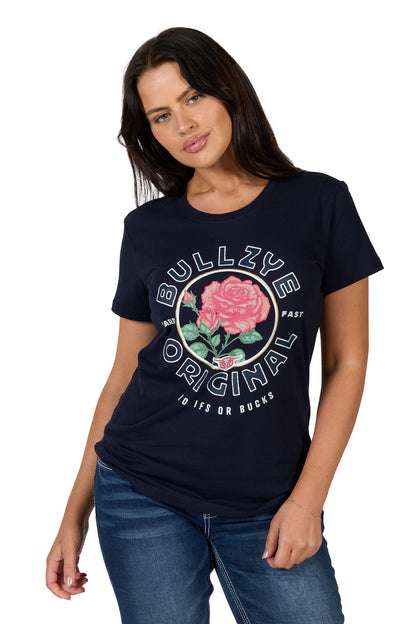 Bullzye Womens Rose Short Sleeve Tee