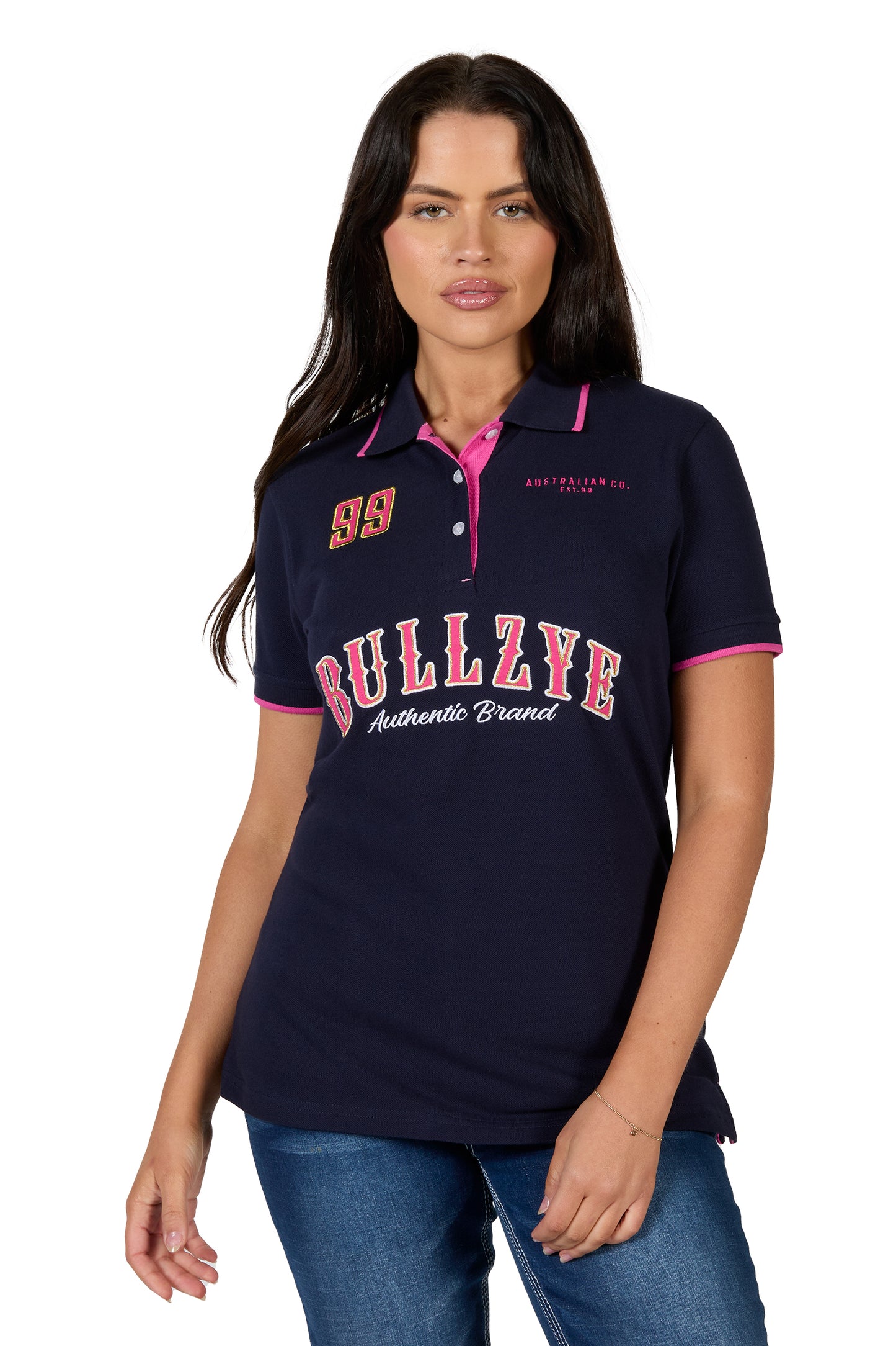 Bullzye Womens Logan Short Sleeve Polo