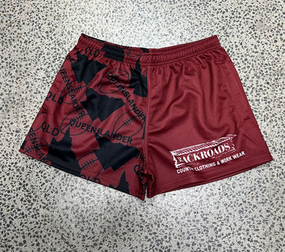 Backroads Footy Shorts Queenslander