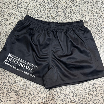 Backroads Footy Shorts - Black