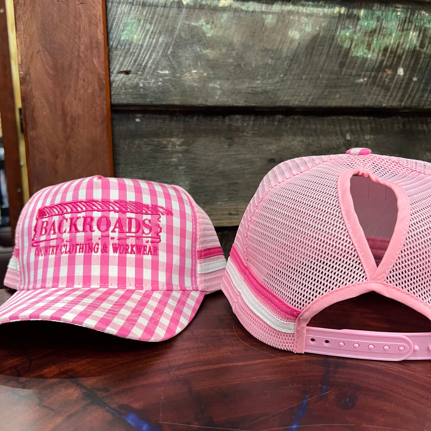 Ladies Ponytail Backroads Trucker Caps