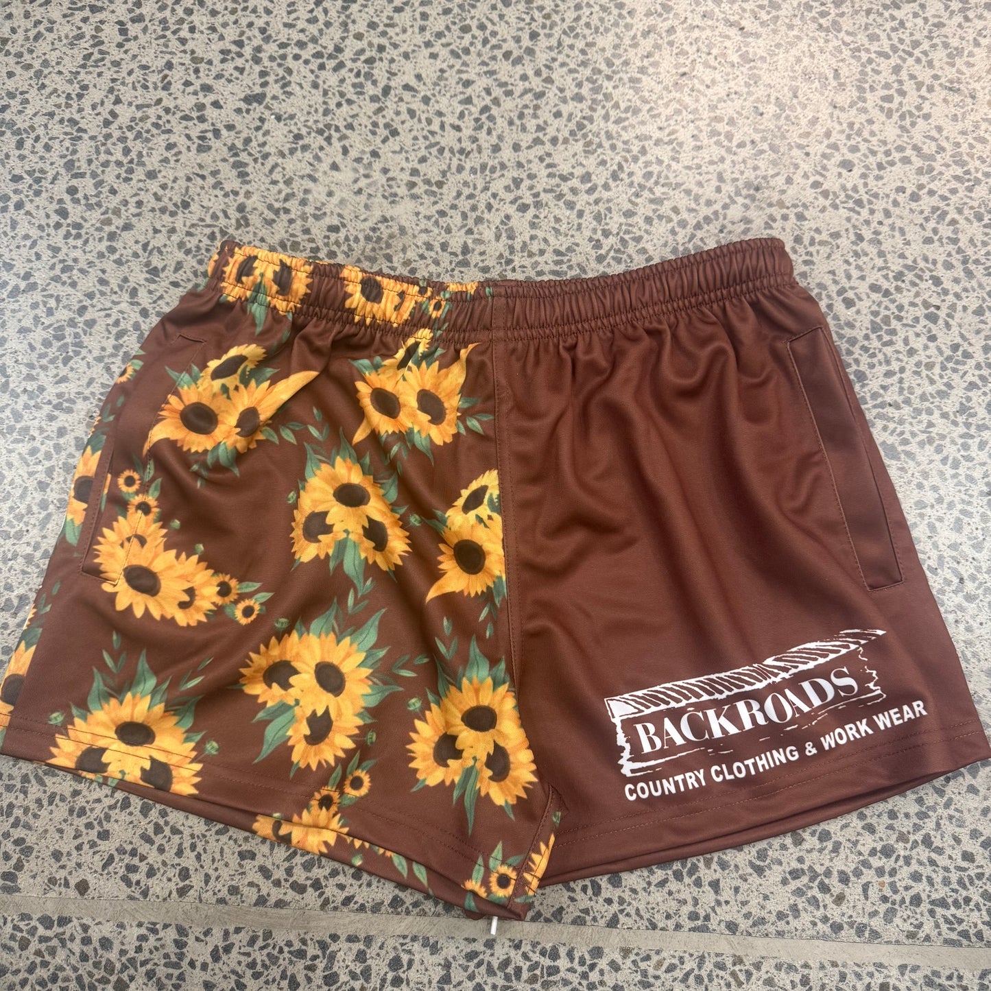 Backroads Footy Shorts Sunflower