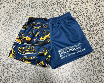 Backroads Kids Footy Shorts Blue/Diggers