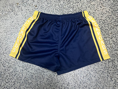 Backroads Footy Shorts Navy/Yellow