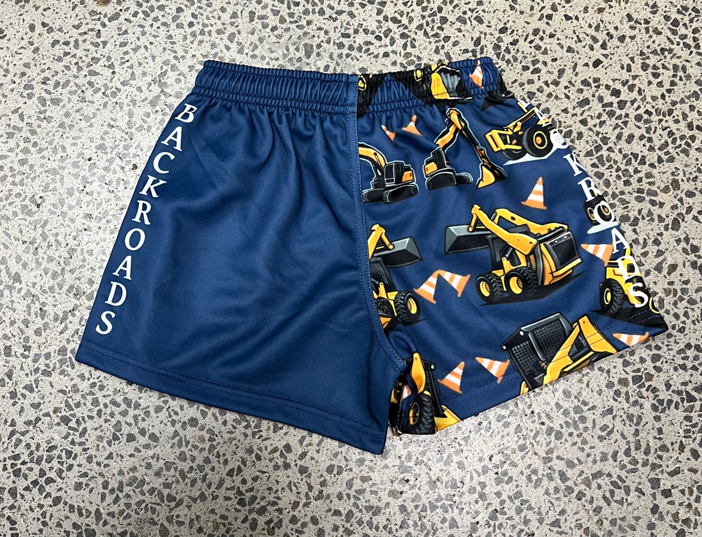 Backroads Kids Footy Shorts Blue/Diggers