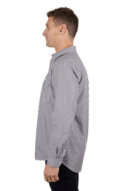 Hard Slog Mens Cane 1/2 Button Long Sleeve Shirt