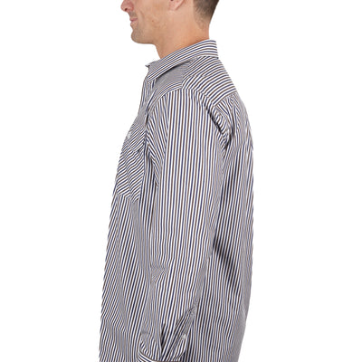 Hard Slog Mens Cane 1/2 Button Long Sleeve Shirt