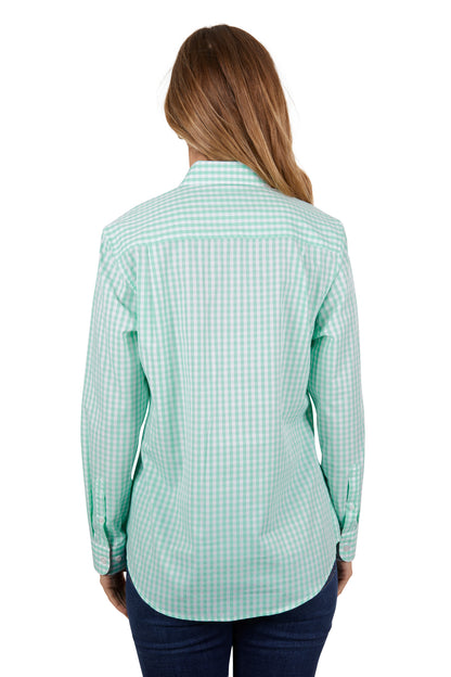 Hard Slog Womens Lize 1/2 Button Long Sleeve Shirt