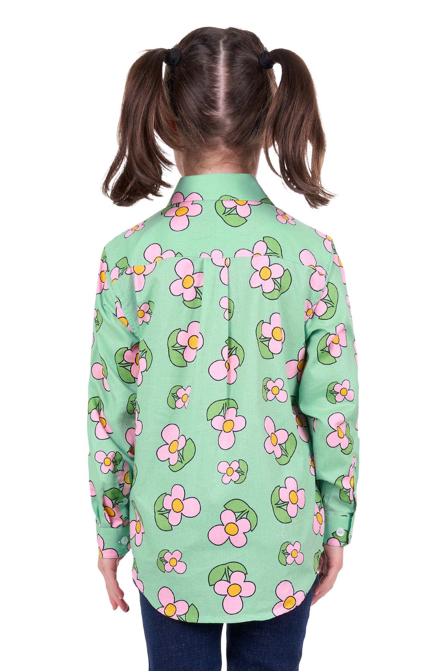 Hard Slog Girls Candy 1/2 Button Long Sleeve Shirt