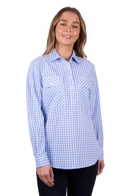 Hard Slog Womens Rux 1/2 Placket Long Sleeve Shirt