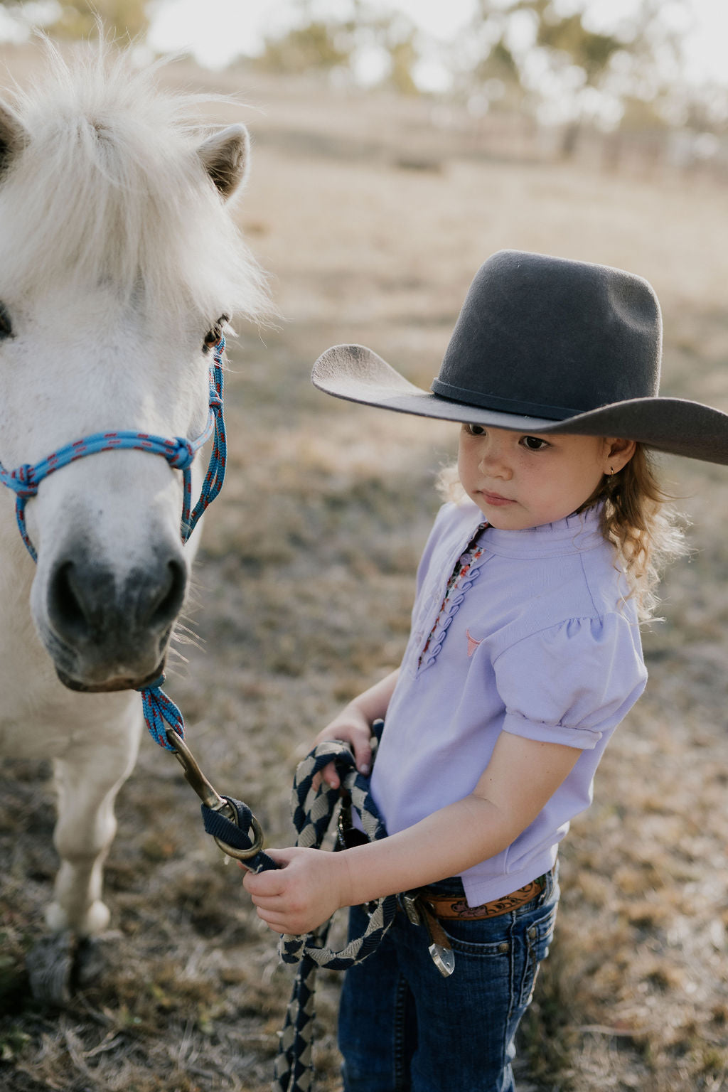 Little Windmill Clothing co. Girls "Lizzy " Violet Ruffle Polo