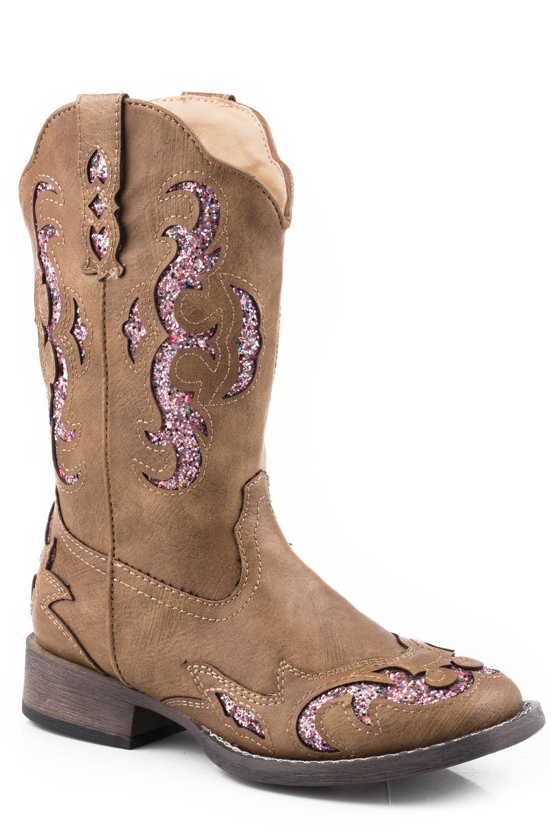 ROPER KIDS GLITTER GYPSY TAN/ PINK GLITTER