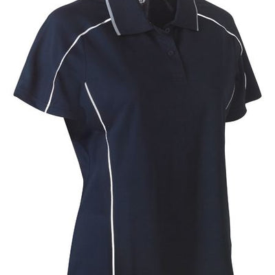 Bisley Womens Cool Mesh Polo With Reflective Piping