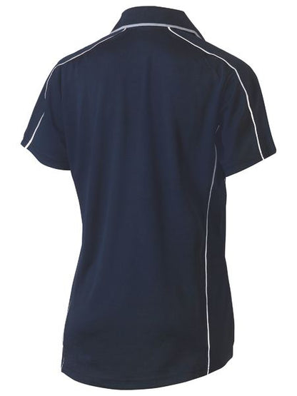 Bisley Womens Cool Mesh Polo With Reflective Piping