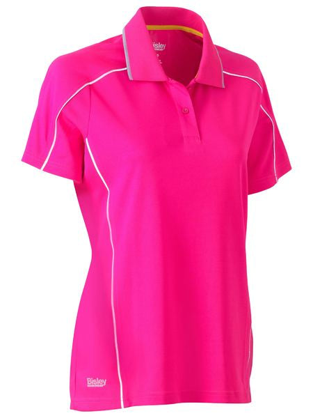 Bisley Womens Cool Mesh Polo With Reflective Piping