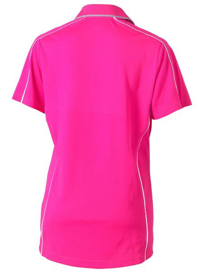 Bisley Womens Cool Mesh Polo With Reflective Piping