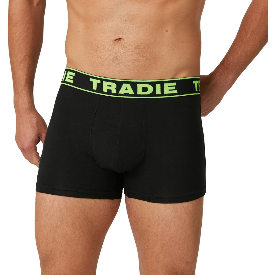 Tradie Mens Bamboo Trunks 3 Pack - Black