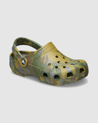 Crocs Unisex Classic Clog - Marbled Aloe/Multi