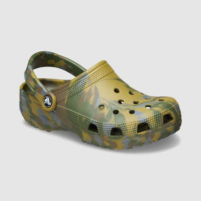 Crocs Unisex Classic Clog - Marbled Aloe/Multi