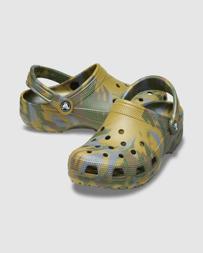 Crocs Unisex Classic Clog - Marbled Aloe/Multi