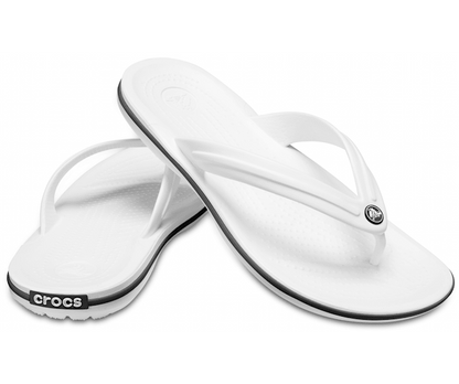 Crocs Unisex Crocband Flip Thong - White