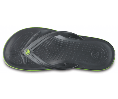 Crocs Unisex Crocband Flip Thong - Graphite/ Volt Green