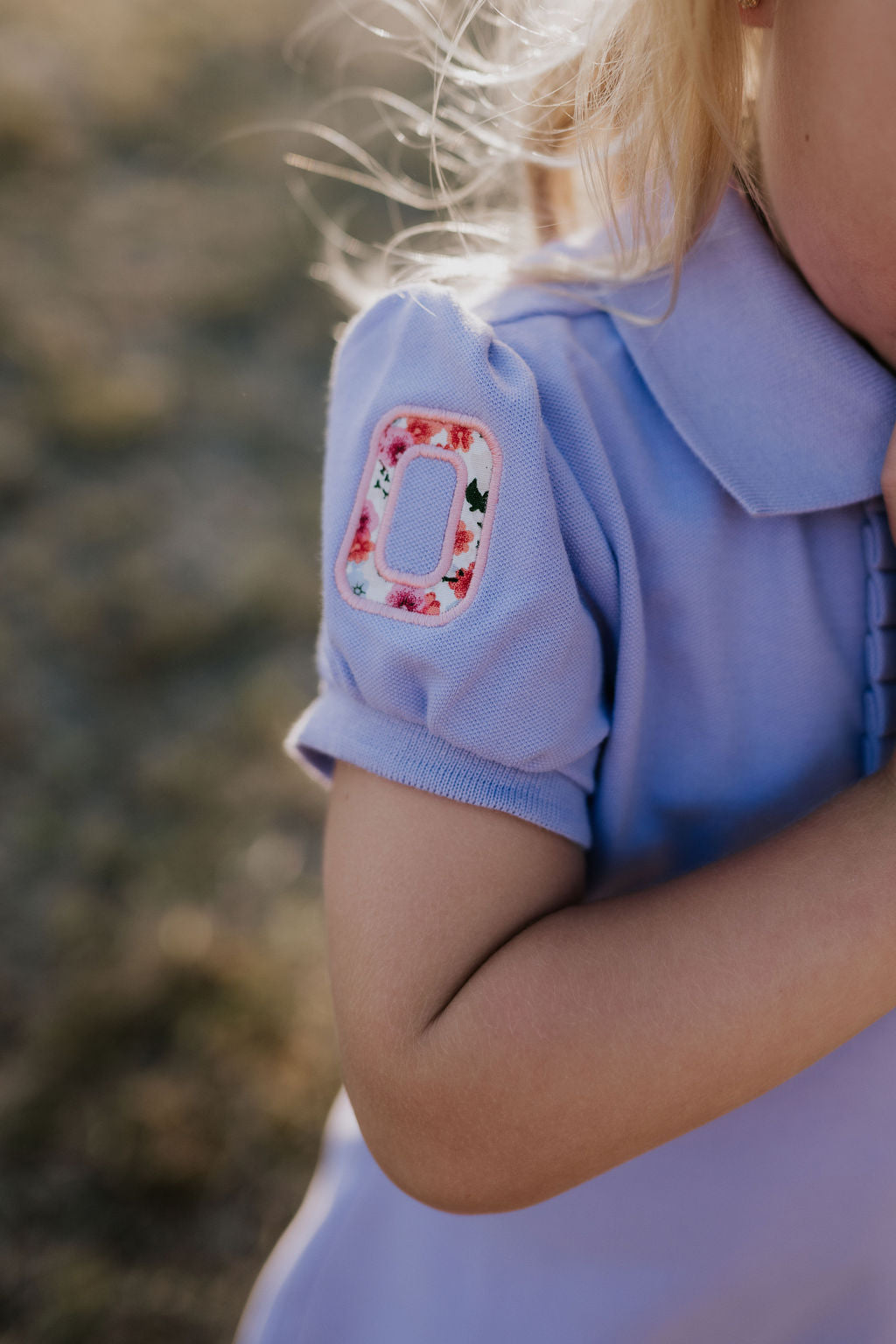 Little Windmill Clothing Co. "Lizzy Baby" Violet Baby Polo Romper