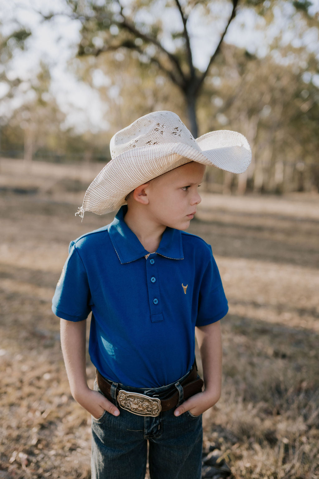 Little Windmill Clothing Co. "Nathan Jnr" Ocean Teal Boys Polo