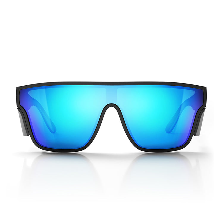 SafeStyle Primes Matte Black Reflectors Blue Lens