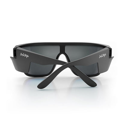 SafeStyle Primes Matte Black Reflectors Blue Lens