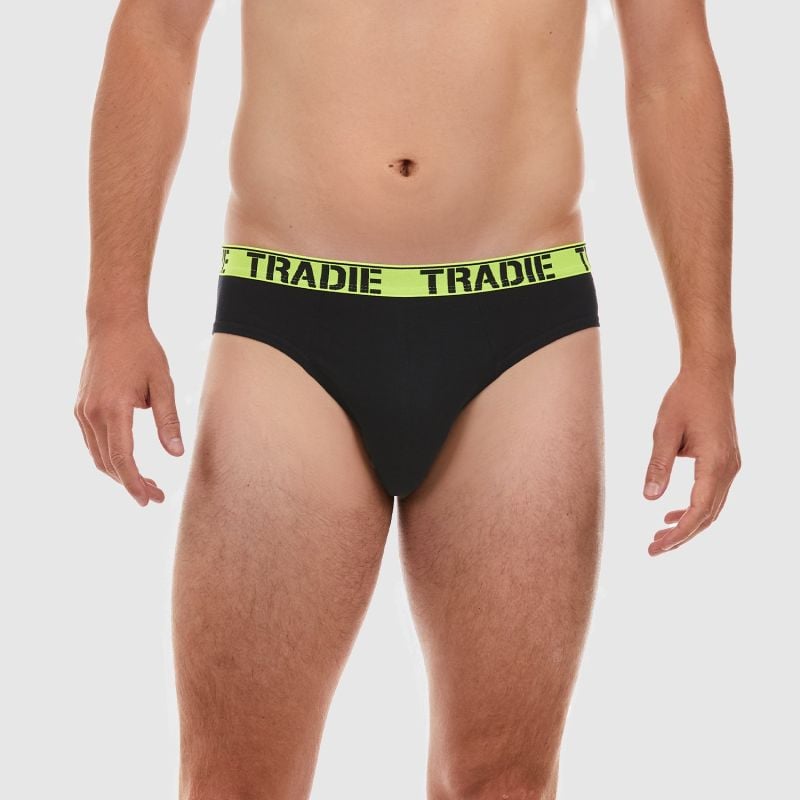 Tradie Mens 4 Pack Briefs - Black