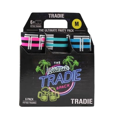 Tradie Mens 6 Pack Trunks - Neon Vibe