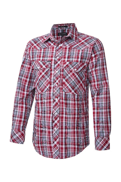 Pilbara Western Mens Snap Button Long Sleeve Shirt