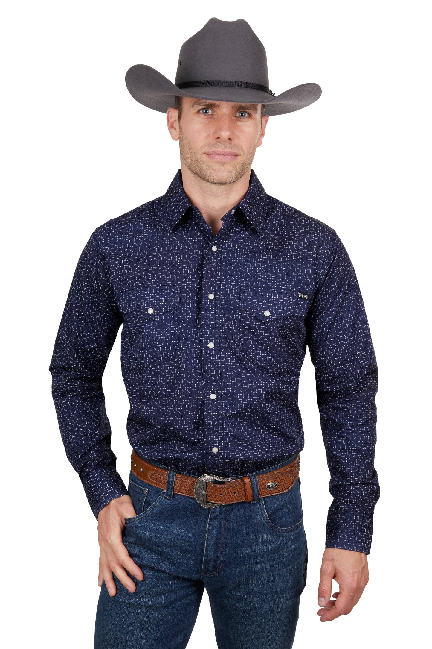 Pure Western Mens Jett Long Sleeve Shirt