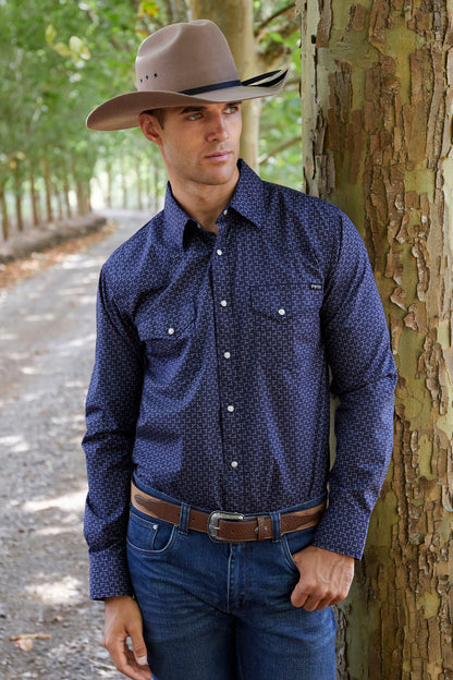 Pure Western Mens Jett Long Sleeve Shirt