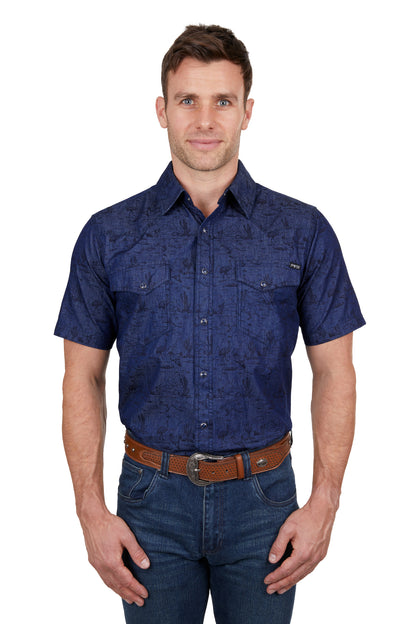 Pure Western  Mens Drew Short Sleeve Shirt