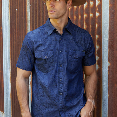 Pure Western  Mens Drew Short Sleeve Shirt