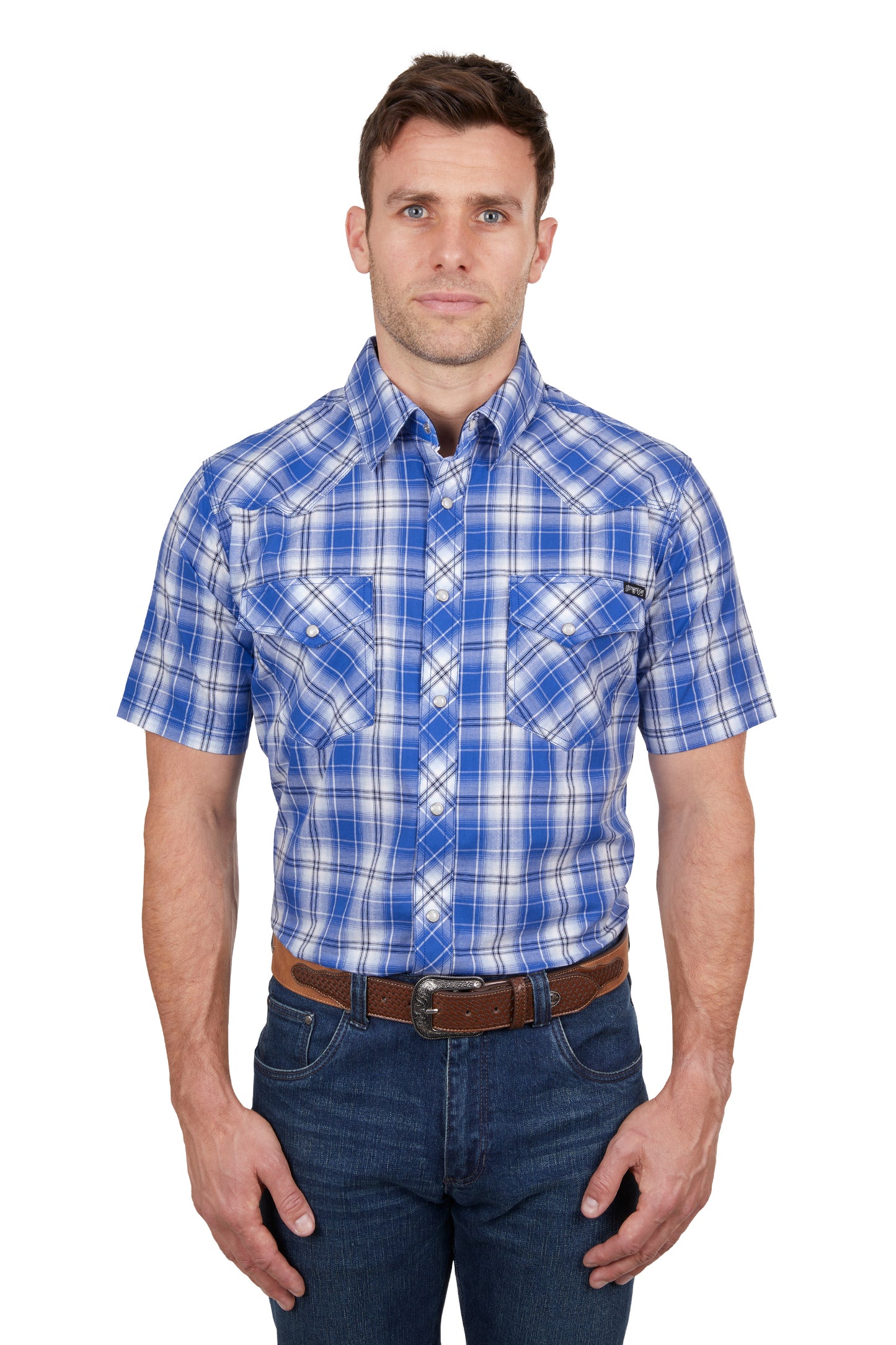 Pure Western Mens Mark Short Sleeve Shirt