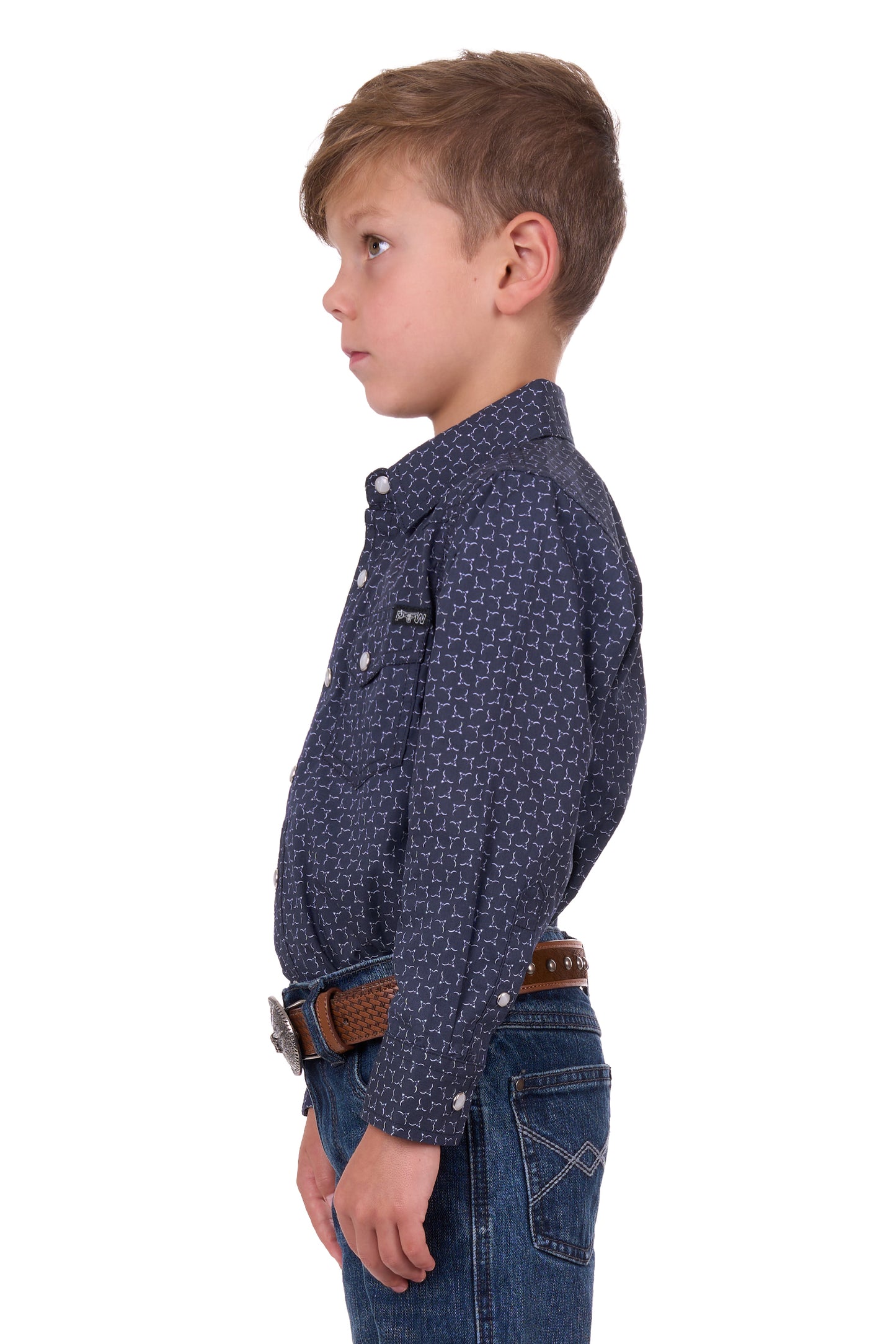 Pure Western Boys Jett Long Sleeve Shirt