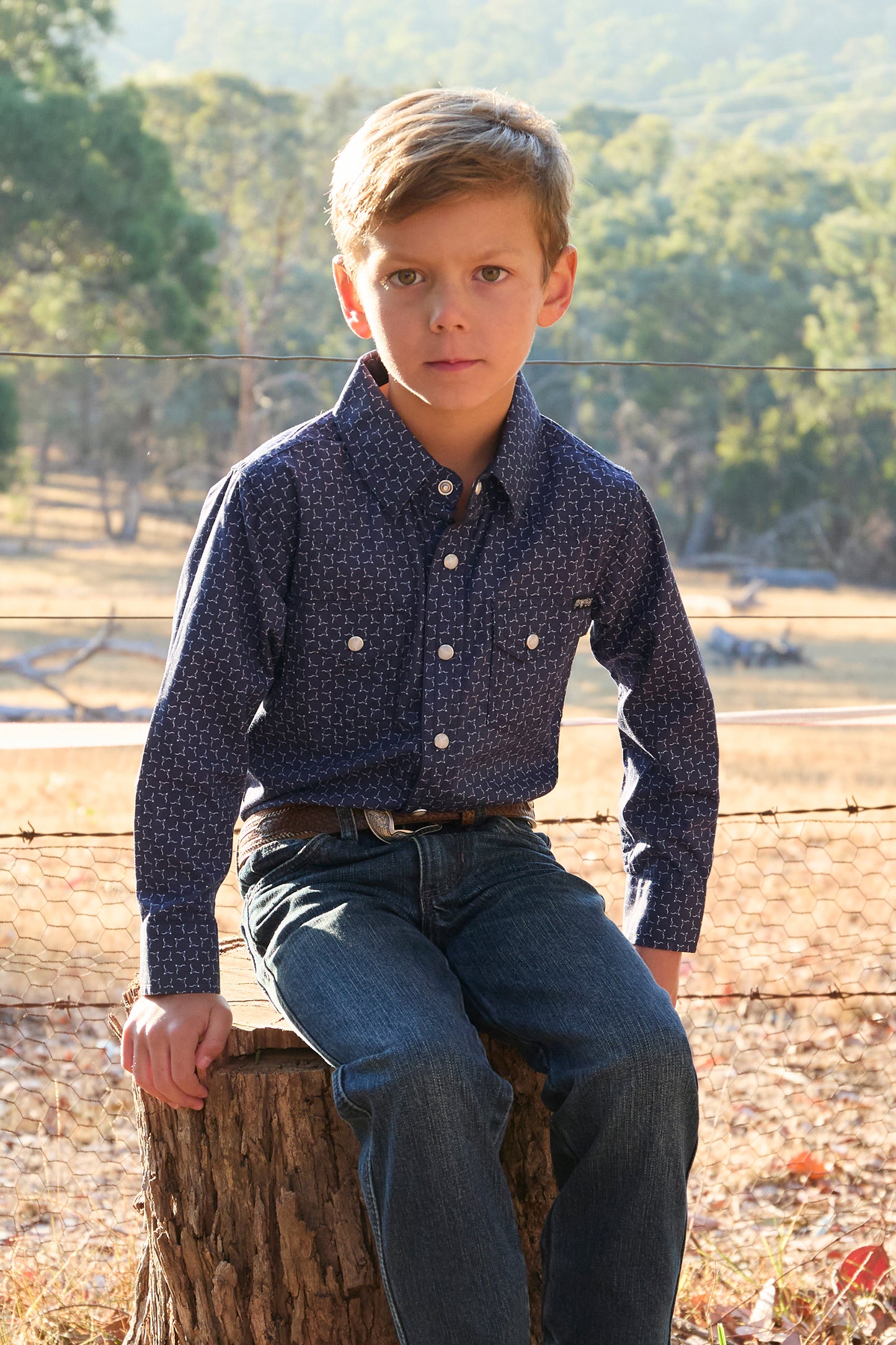 Pure Western Boys Jett Long Sleeve Shirt