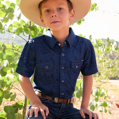 Pure Western Boys Drew Short Sleeve Shirt