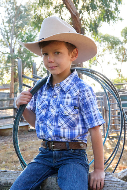 Pure Western Boys Mark Short Sleeve Shirt