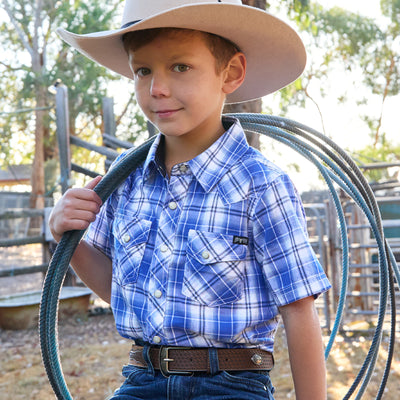 Pure Western Boys Mark Short Sleeve Shirt